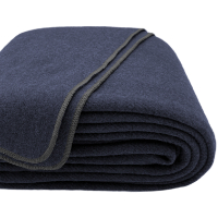 100% Wool King Blanket Navy Blue