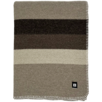 100% Wool Queen Blanket Desert Khaki Striped