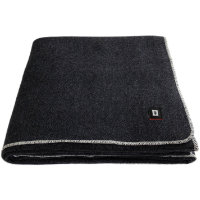 100% Wool Twin Blanket Charcoal Grey