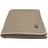 100% Wool Twin Blanket Light Brown