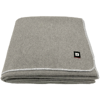 100% Wool Twin Blanket Light Grey