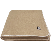 100% Wool Twin Blanket Tan
