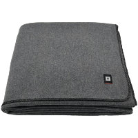 90% Wool Twin Blanket Grey
