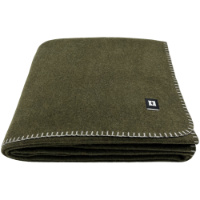100% Virgin Wool Twin Size Blanket Olive Green